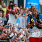 Courtney Dauwalter after winning the 2019 UTMB