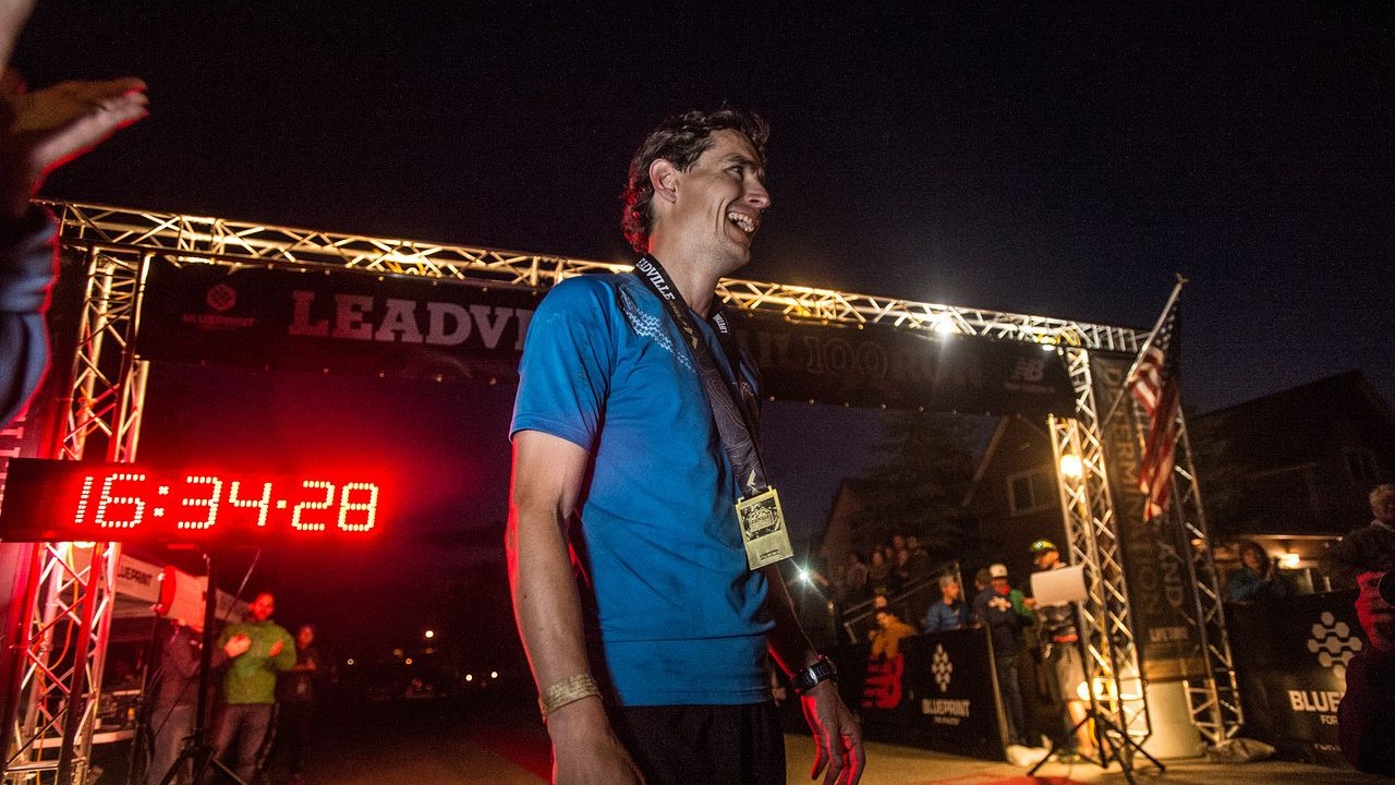 Ian Sharman winning the Leadville 100 2015.