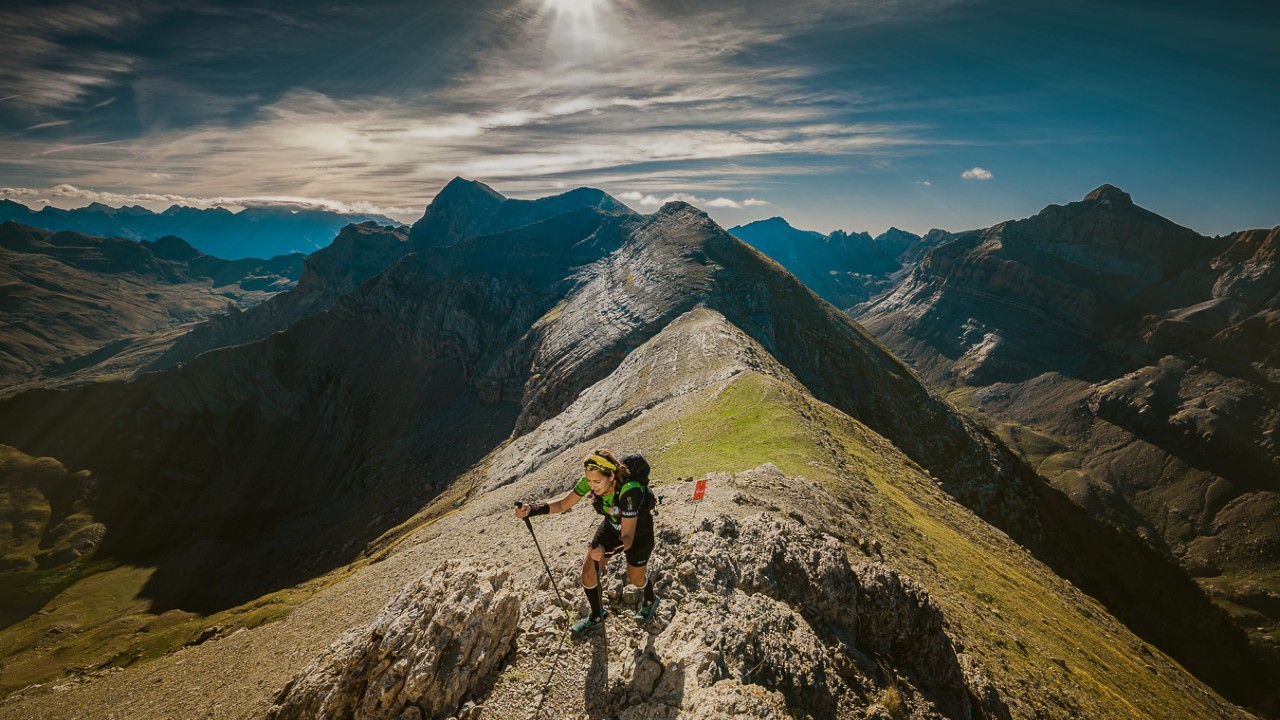 A runner on the Canfranc-Canfranc course part of the Mountain Running World Cup.