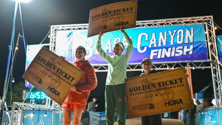 Rachel Drake women podium black canyon ultras 100k 2024 Photo credit: Black Canyon Ultras / Aravaipa Running